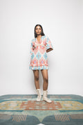 Plunge Neck Ruffle Mini at Kamakhyaa by Anushé Pirani. This item is Fresh Ink by Anushe Pirani