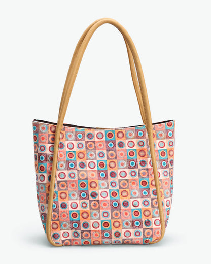 Polka Dots Tote Bag at Kamakhyaa by The Indian Trunk. This item is Artisan Made, Casual Wear, Free Size, leather, Pink, Polka Dots, Tote Bags, Velvet velour