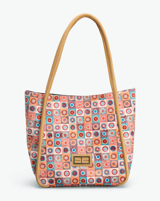 Polka Dots Tote Bag at Kamakhyaa by The Indian Trunk. This item is Artisan Made, Casual Wear, Free Size, leather, Pink, Polka Dots, Tote Bags, Velvet velour