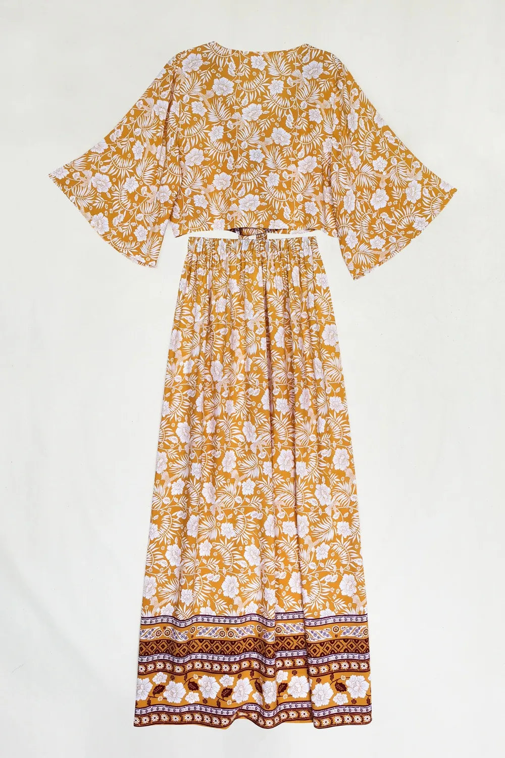 Printed Half Sleeve Top and Slit Skirt Set at kamakhyaa.com by Trendsi. This item is Roman, Ship From Overseas, Under $100