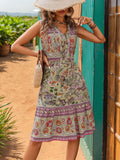 Printed Tie Neck Sleeveless Dress at Kamakhyaa by Trendsi. This item is Hundredth, Ship From Overseas, Trendsi