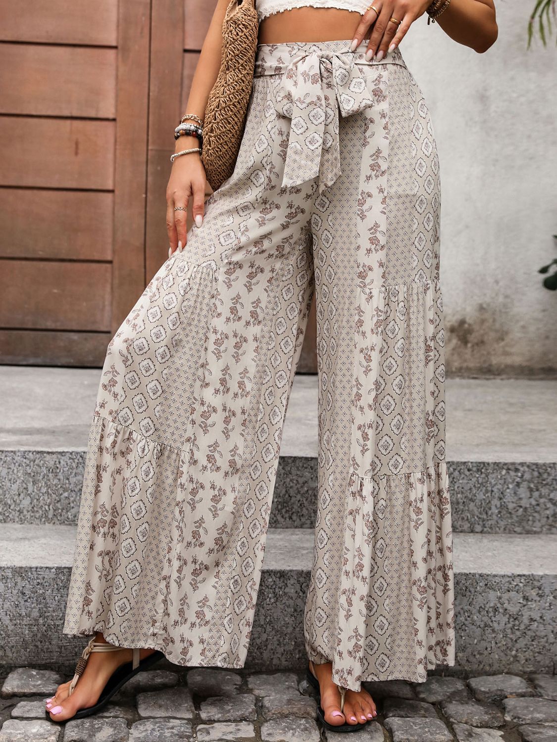 Printed Wide Leg Pants at Kamakhyaa by Trendsi. This item is Hundredth, Ship From Overseas, Trendsi