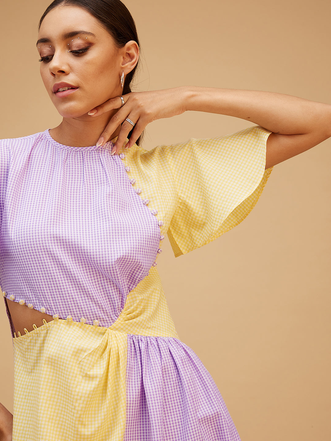 Purple Cotton Evening Wear Dress at Kamakhyaa by Bohobi. This item is Cotton, Evening Wear, Midi Dresses, Purple, Regular Fit, Solids, Toxin free