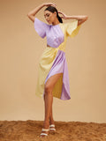 Purple Cotton Evening Wear Dress at Kamakhyaa by Bohobi. This item is Cotton, Evening Wear, Midi Dresses, Purple, Regular Fit, Solids, Toxin free