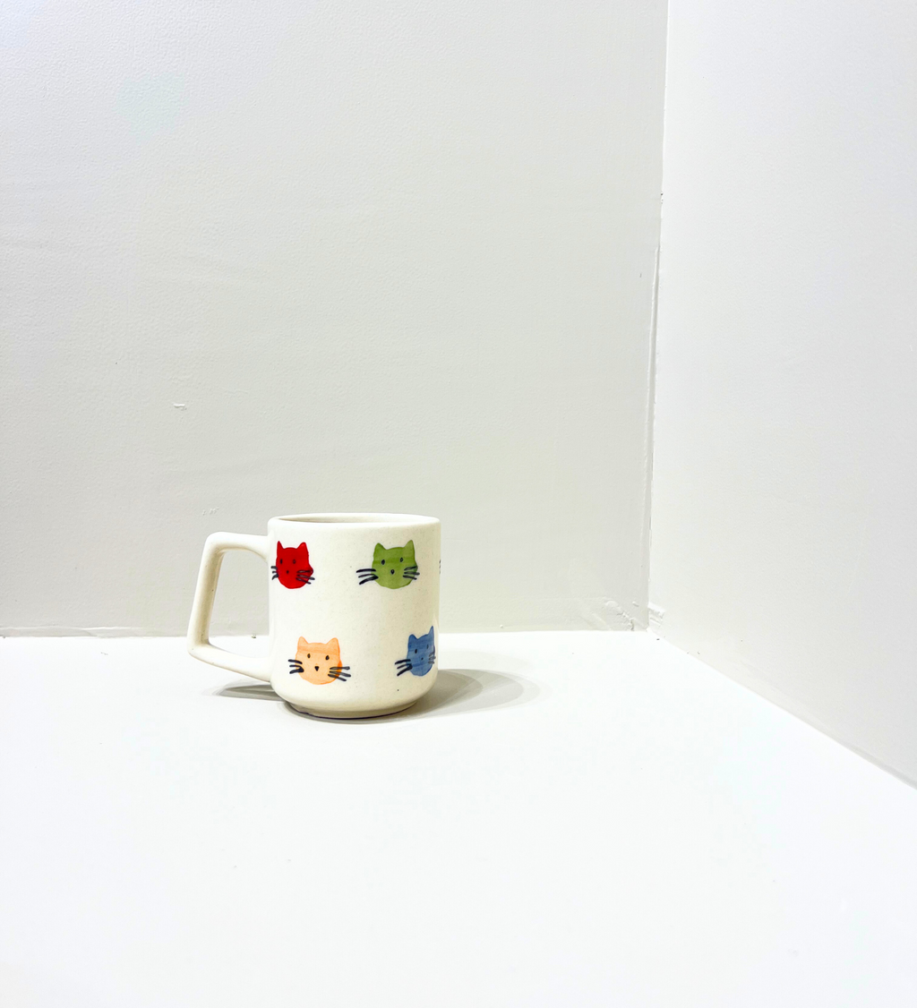 Purrfect Companions – Hand-Painted Kitty Face Mug at Kamakhyaa by Aetherea World. This item is Under $50
