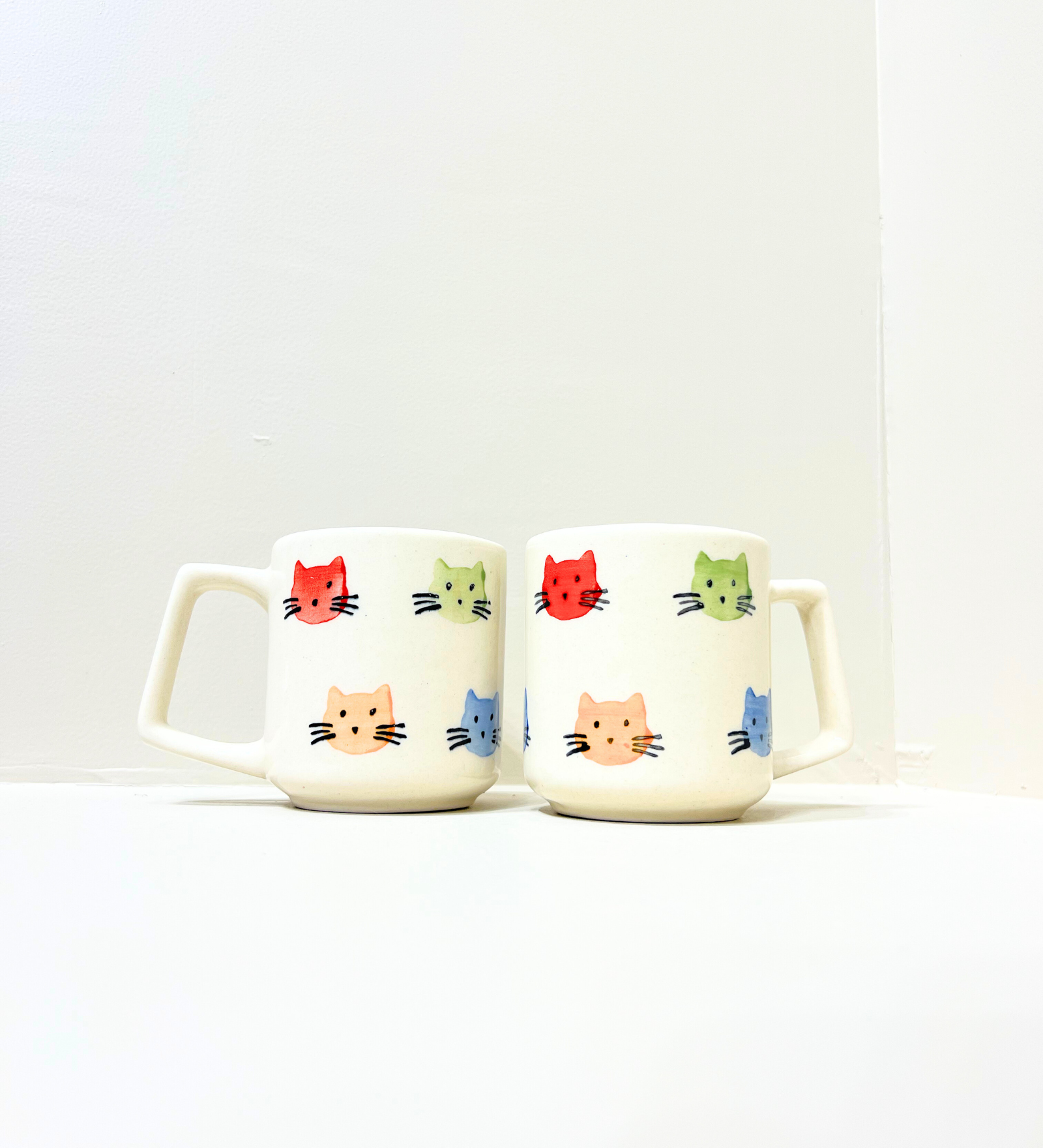 Purrfect Companions – Hand-Painted Kitty Face Mug at Kamakhyaa by Aetherea World. This item is Under $50