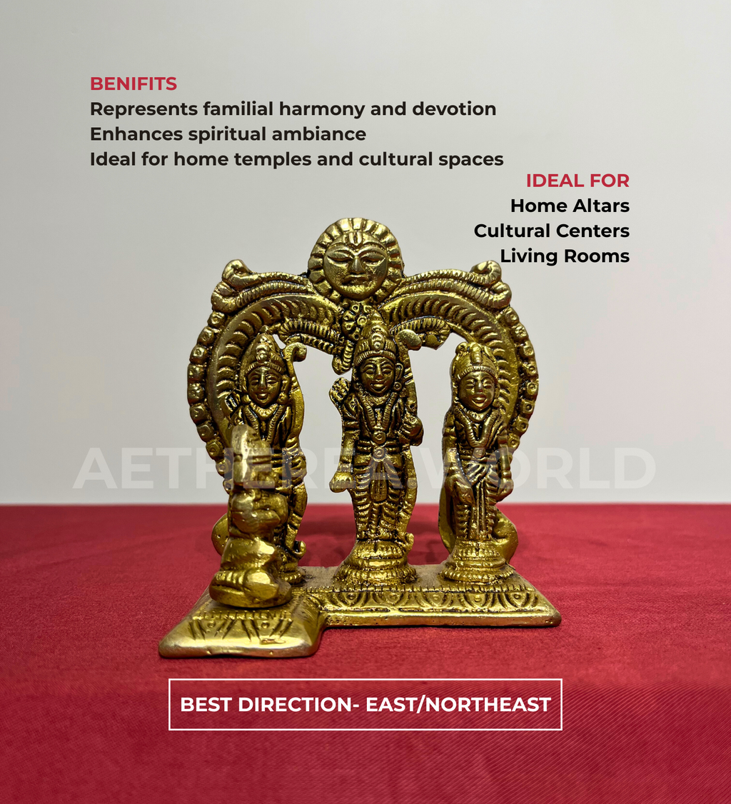 Ramdarbar Idol Set 100% Pure Brass-Antique Finish at Kamakhyaa by Aetherea World. This item is God