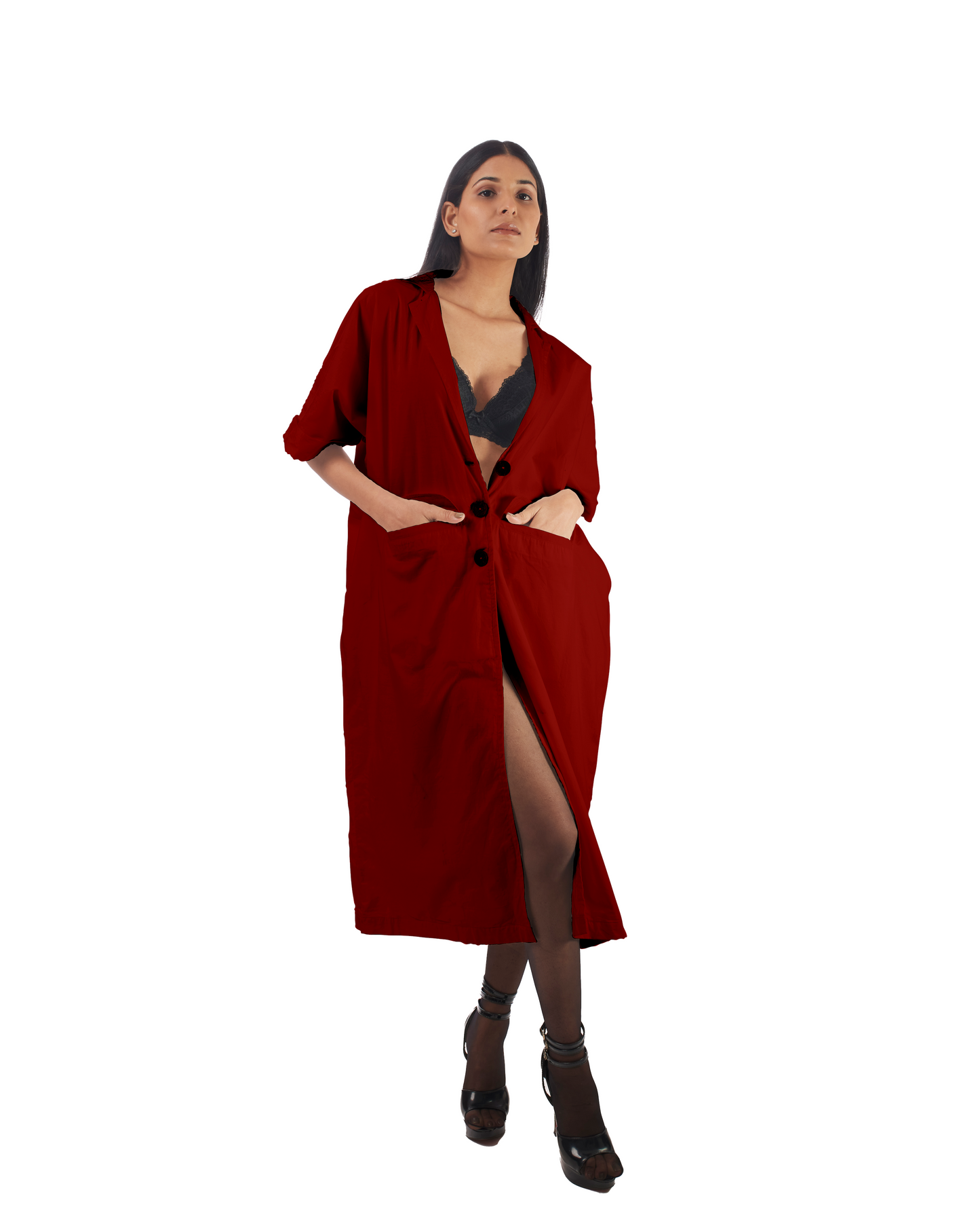 Red Blazer Dress at Kamakhyaa by Kamakhyaa. This item is 100% pure cotton, Blazer Dresses, Blazers, Casual Wear, KKYSS, Midi Dresses, Natural, Red, Relaxed Fit, Solids, Summer Sutra, Womenswear