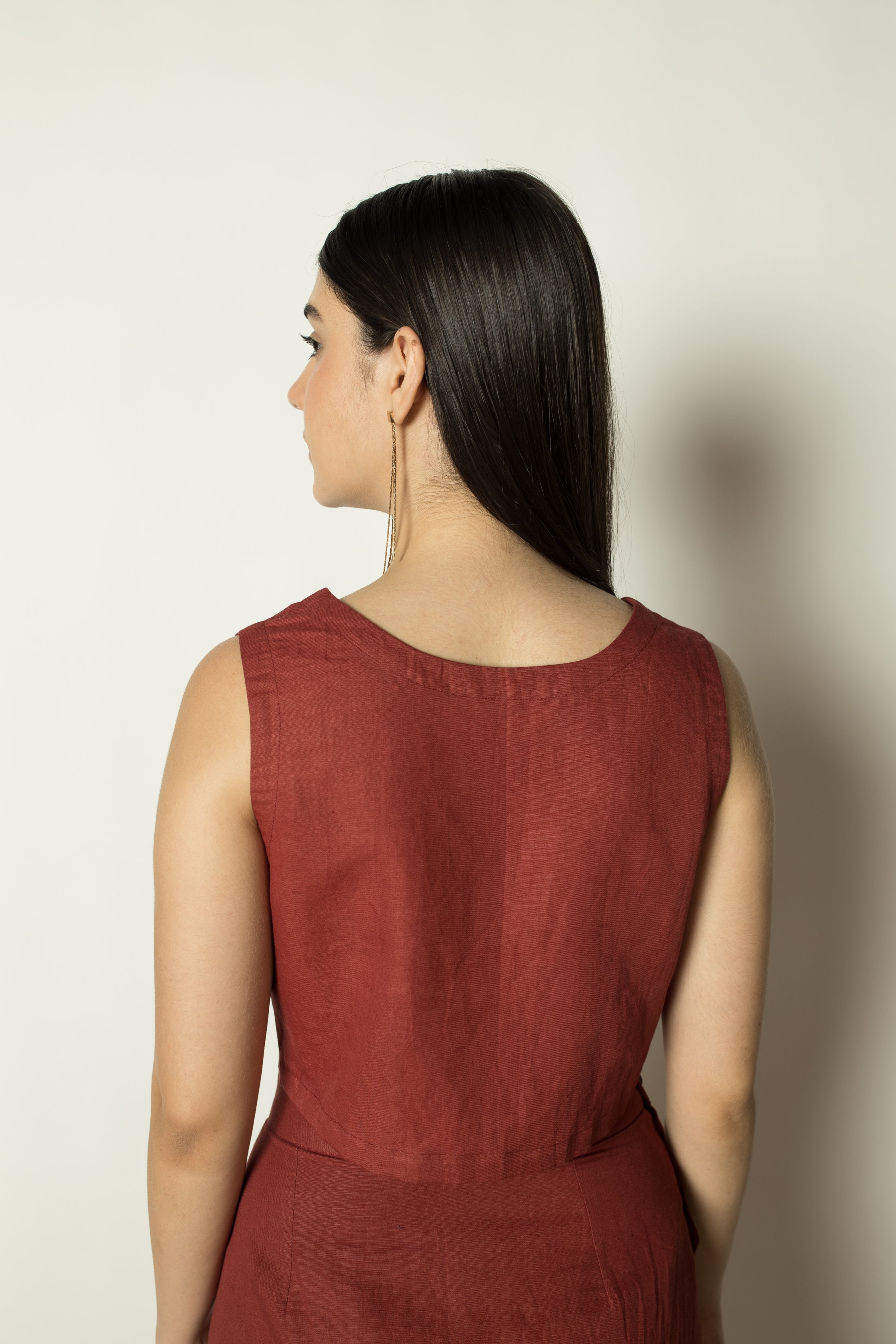 Red Crop Top with Strings at kamakhyaa.com by Anushé Pirani. This item is Birthday Collection, Cotton Hemp, Crop Tops, Nostalgic Whispers by Anushe Pirani, Outing Essentials, Red, Review September 2025, Tops, Womenswear