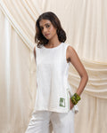 Relaxed High low top at Kamakhyaa by Akashi Clothing. This item is 100% Linen, Regular Fit, Solid Selfmade, Solids, The Stamp Edit By Akashi Clothing, Under $100