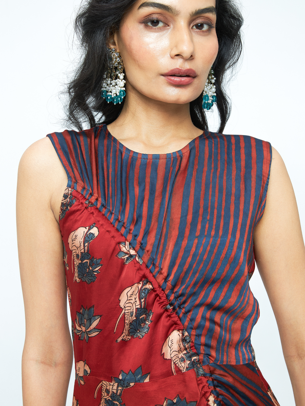 Ruché Dress at Kamakhyaa by Anushé Pirani. This item is Bloom After Dark by Anushe Pirani, Dresses, Midnight Blueprint, Tops & Shirts, Woman co-ord sets, Womenswear