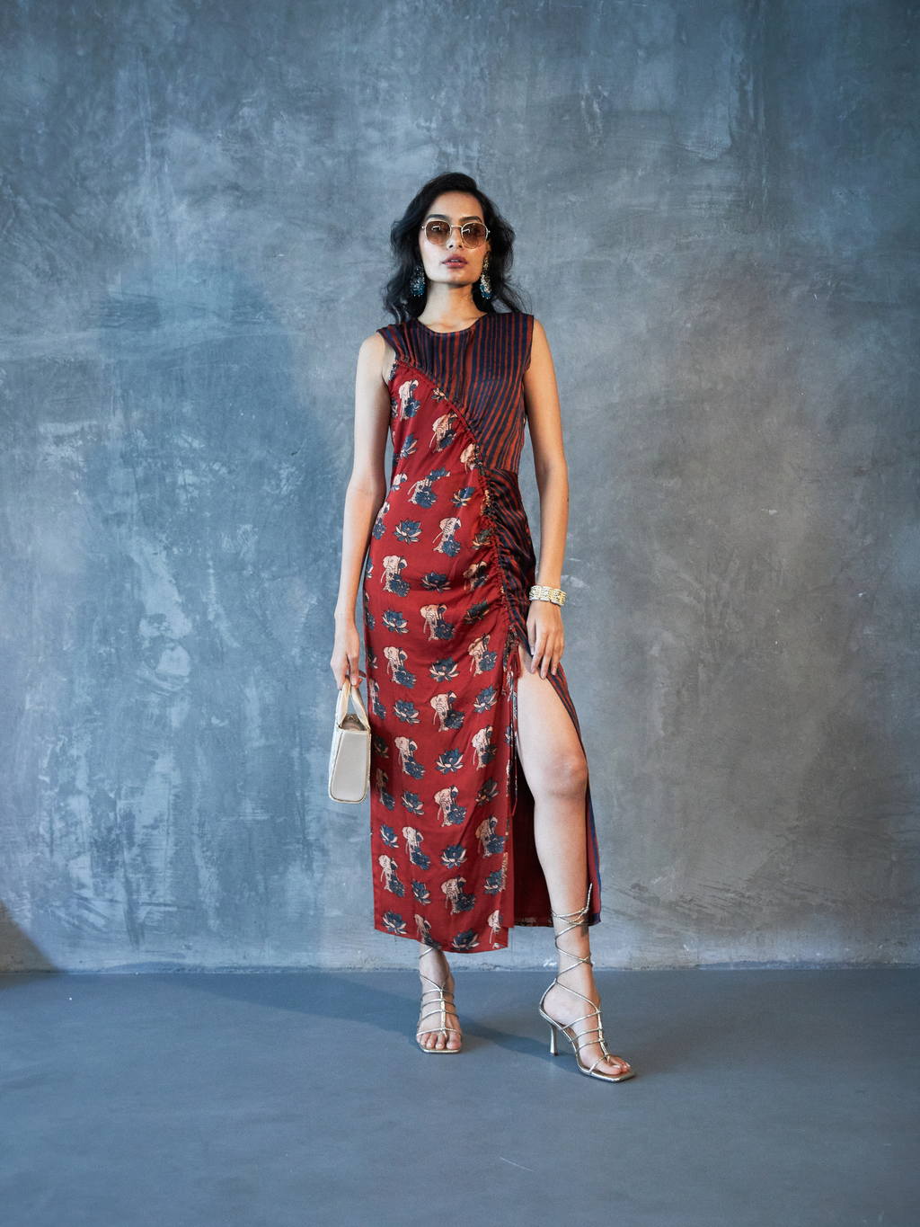 Ruché Dress at Kamakhyaa by Anushé Pirani. This item is Bloom After Dark by Anushe Pirani, Dresses, Midnight Blueprint, Tops & Shirts, Woman co-ord sets, Womenswear