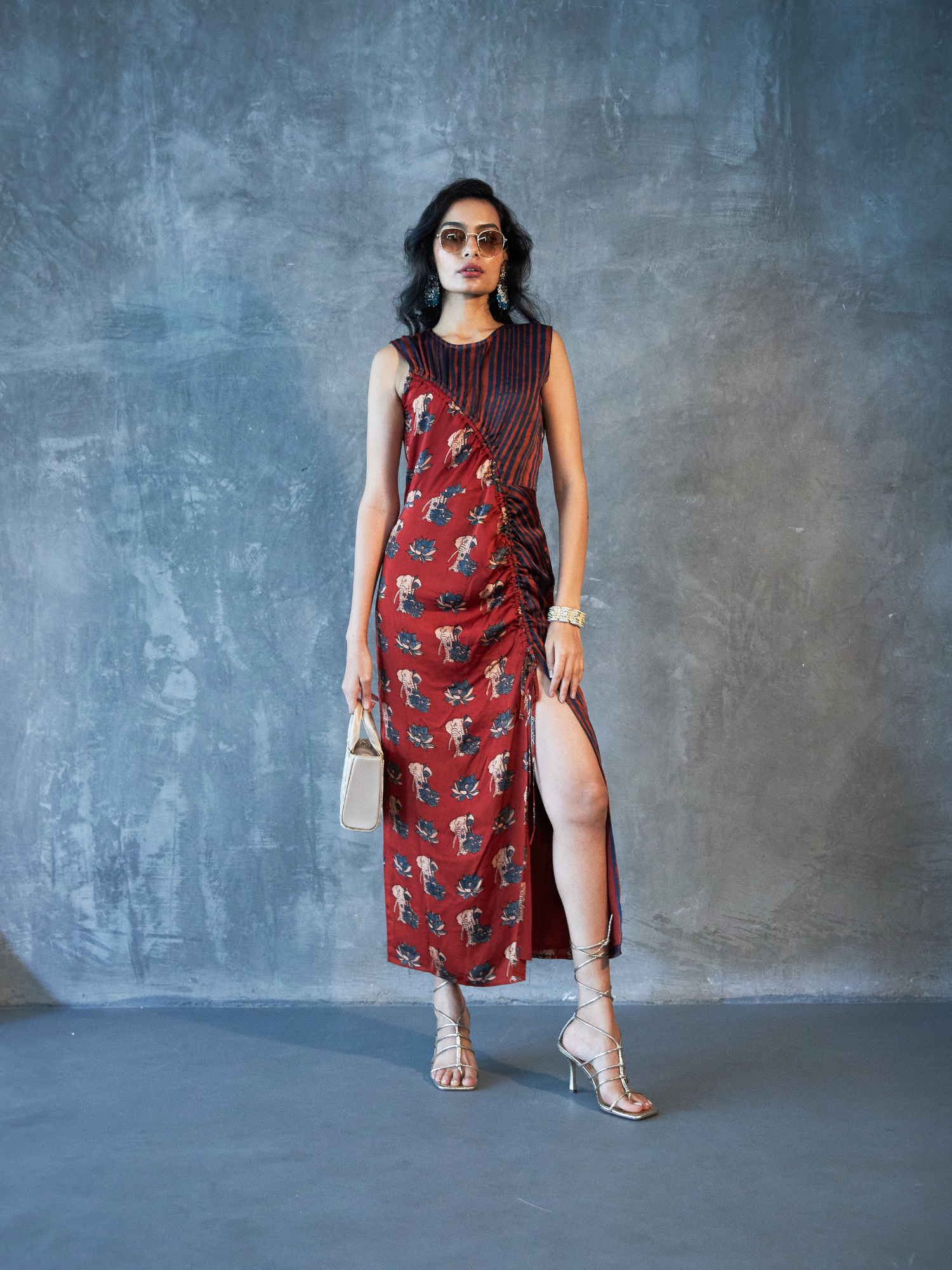 Ruché Dress at Kamakhyaa by Anushé Pirani. This item is Bloom After Dark by Anushe Pirani, Dresses, Midnight Blueprint, Tops & Shirts, Woman co-ord sets, Womenswear