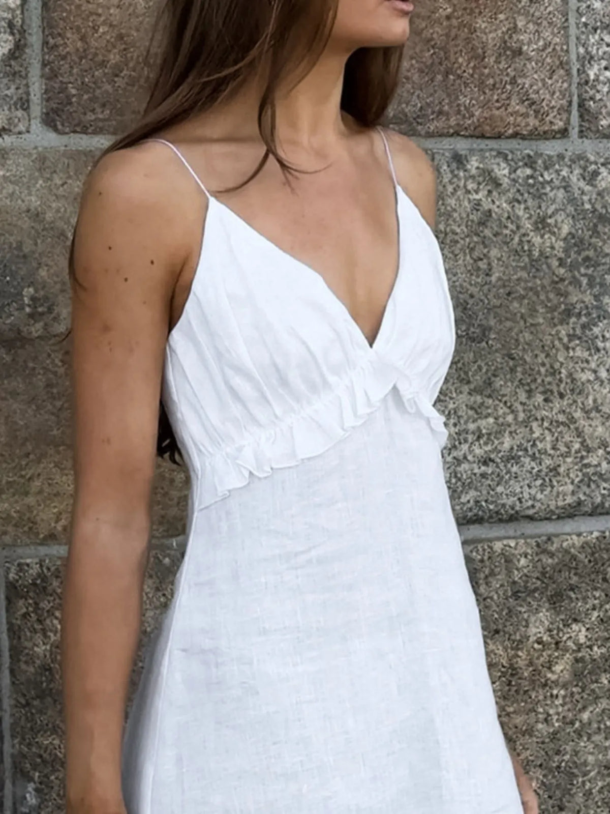 Ruffled V-Neck Maxi Dress at kamakhyaa.com by Trendsi. This item is OutdoorStyle, Ship From Overseas, Under $100