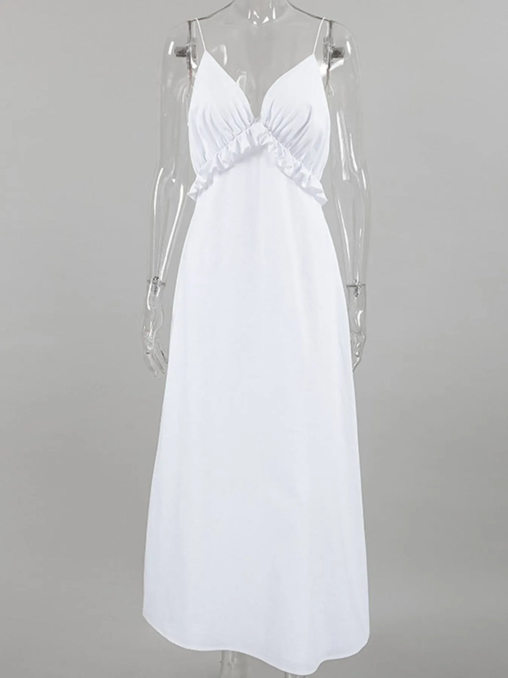 Ruffled V-Neck Maxi Dress at kamakhyaa.com by Trendsi. This item is OutdoorStyle, Ship From Overseas, Under $100