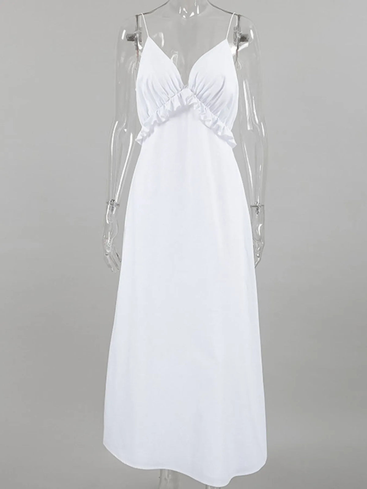 Ruffled V-Neck Maxi Dress at kamakhyaa.com by Trendsi. This item is OutdoorStyle, Ship From Overseas, Under $100
