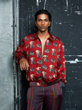 Rustic Bomber at Kamakhyaa by Anushé Pirani. This item is Bloom After Dark by Anushe Pirani, Jackets, Menswear, Midnight Blueprint, Under $50