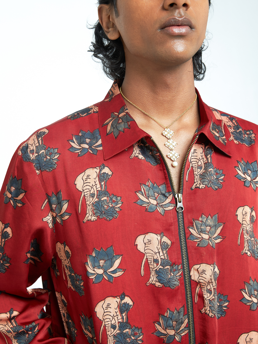 Rustic Bomber at Kamakhyaa by Anushé Pirani. This item is Bloom After Dark by Anushe Pirani, Jackets, Menswear, Midnight Blueprint, Under $50