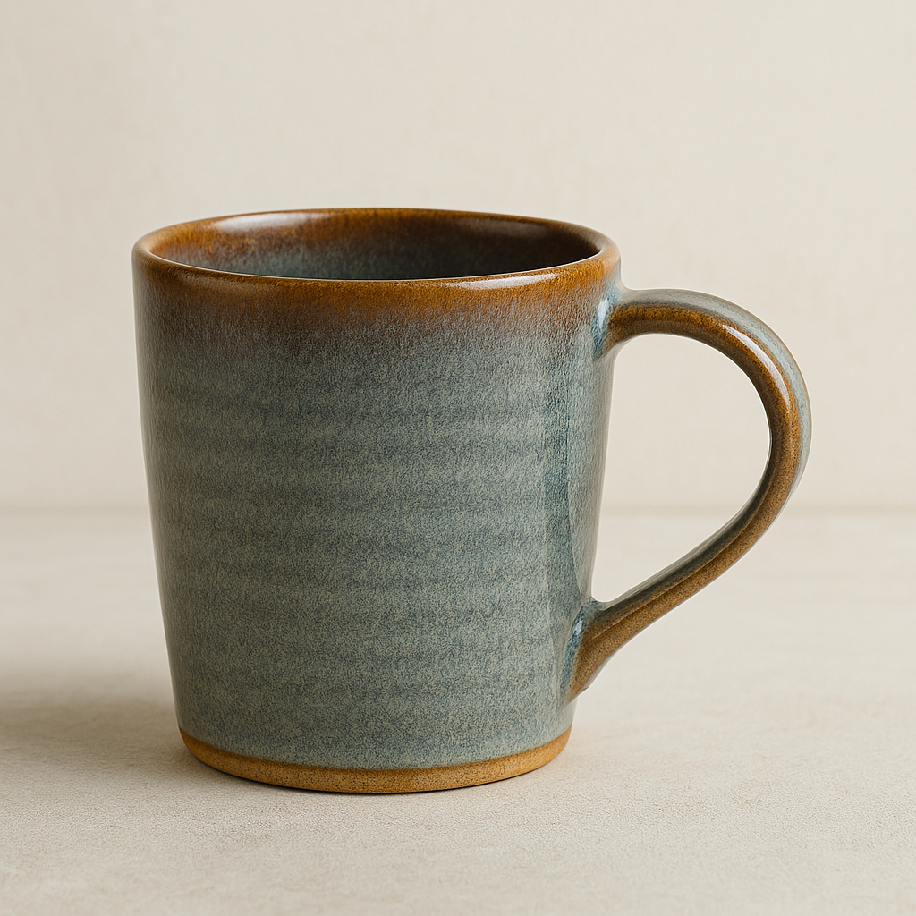 Rustic Stoneware Coffee Mug - Minimalist Handmade Ceramic Coffee Cup at Kamakhyaa by Aetherea World. This item is 
