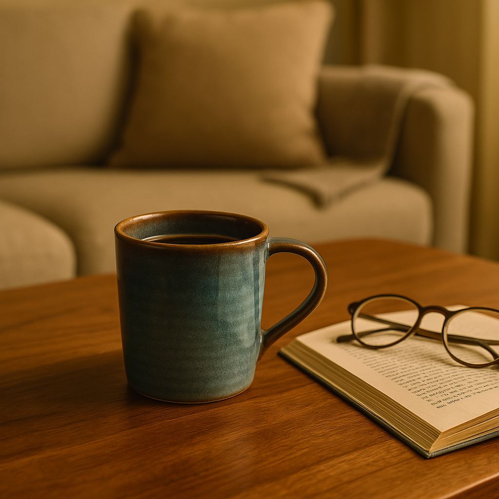 Rustic Stoneware Coffee Mug - Minimalist Handmade Ceramic Coffee Cup at Kamakhyaa by Aetherea World. This item is 