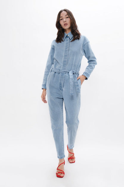 San Francisco - Denim Boilersuit - Sky at Kamakhyaa by 1 People. This item is Made from Natural Materials