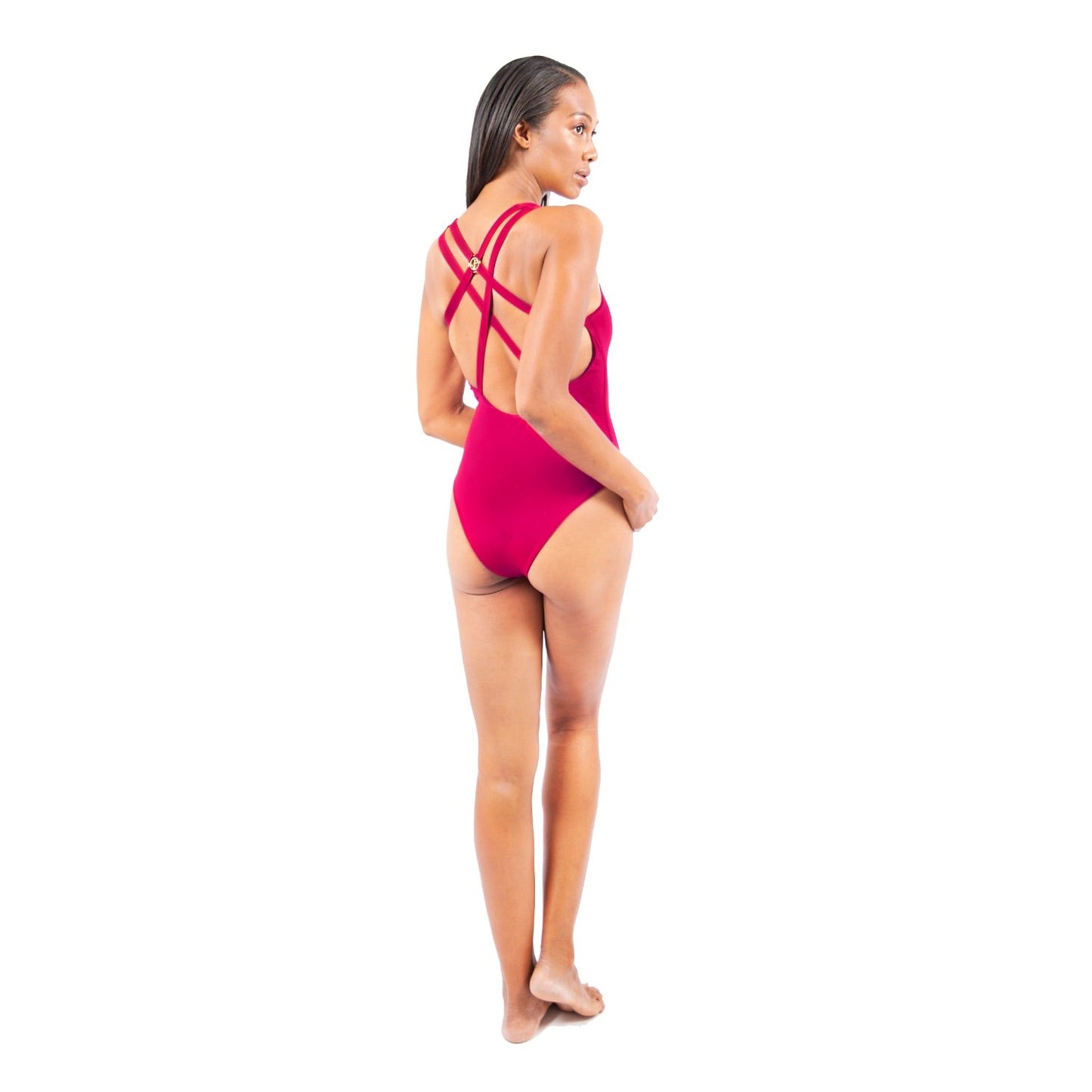 Santorini Crisscross Swimsuit Red Coral at Kamakhyaa by 1 People. This item is 