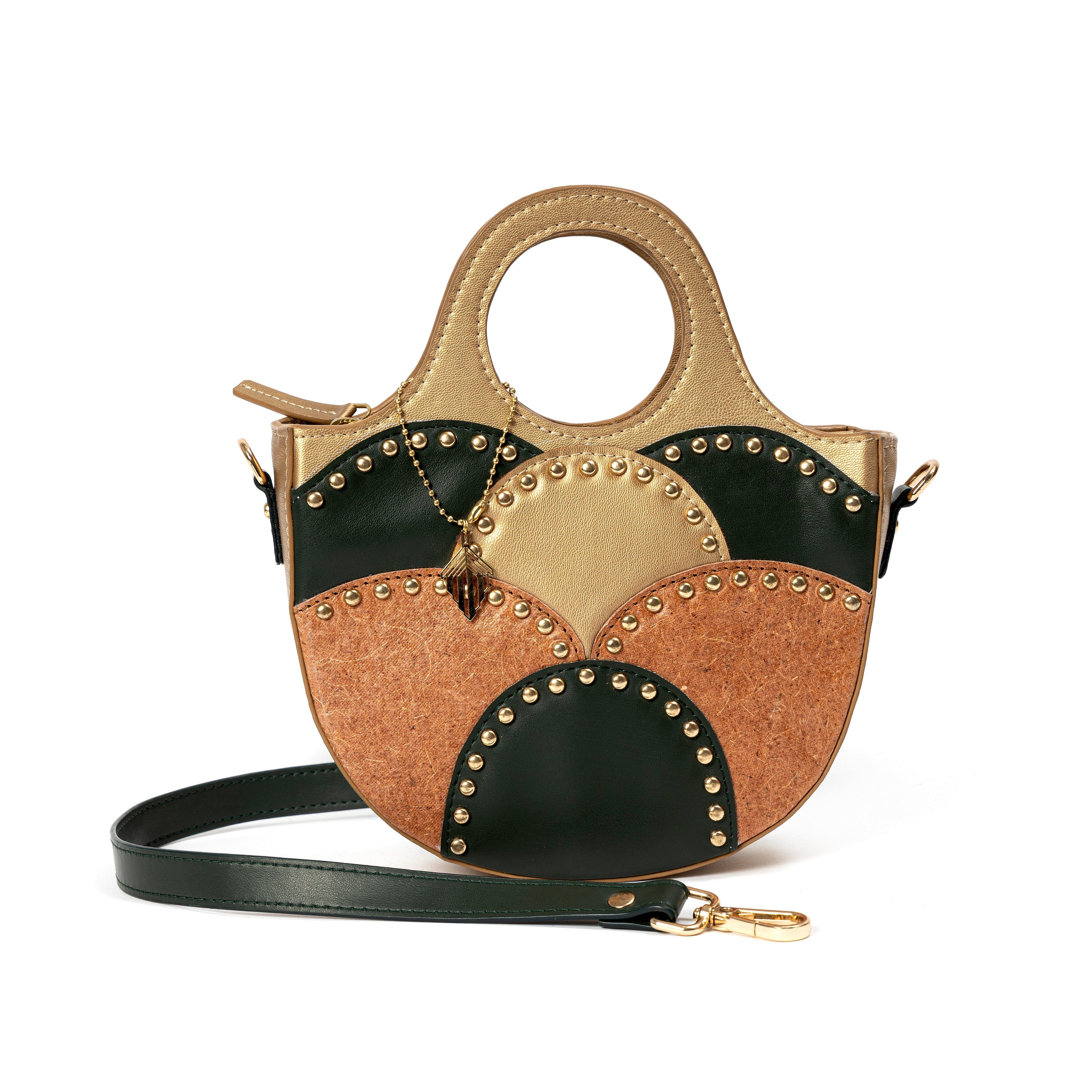 Savannah Vegan Leather Sling - Gold at Kamakhyaa by Green Hermitage. This item is A Walk in the Forest by Green Hermitage, Banana Leather, Green, Sling Bags, Under $50