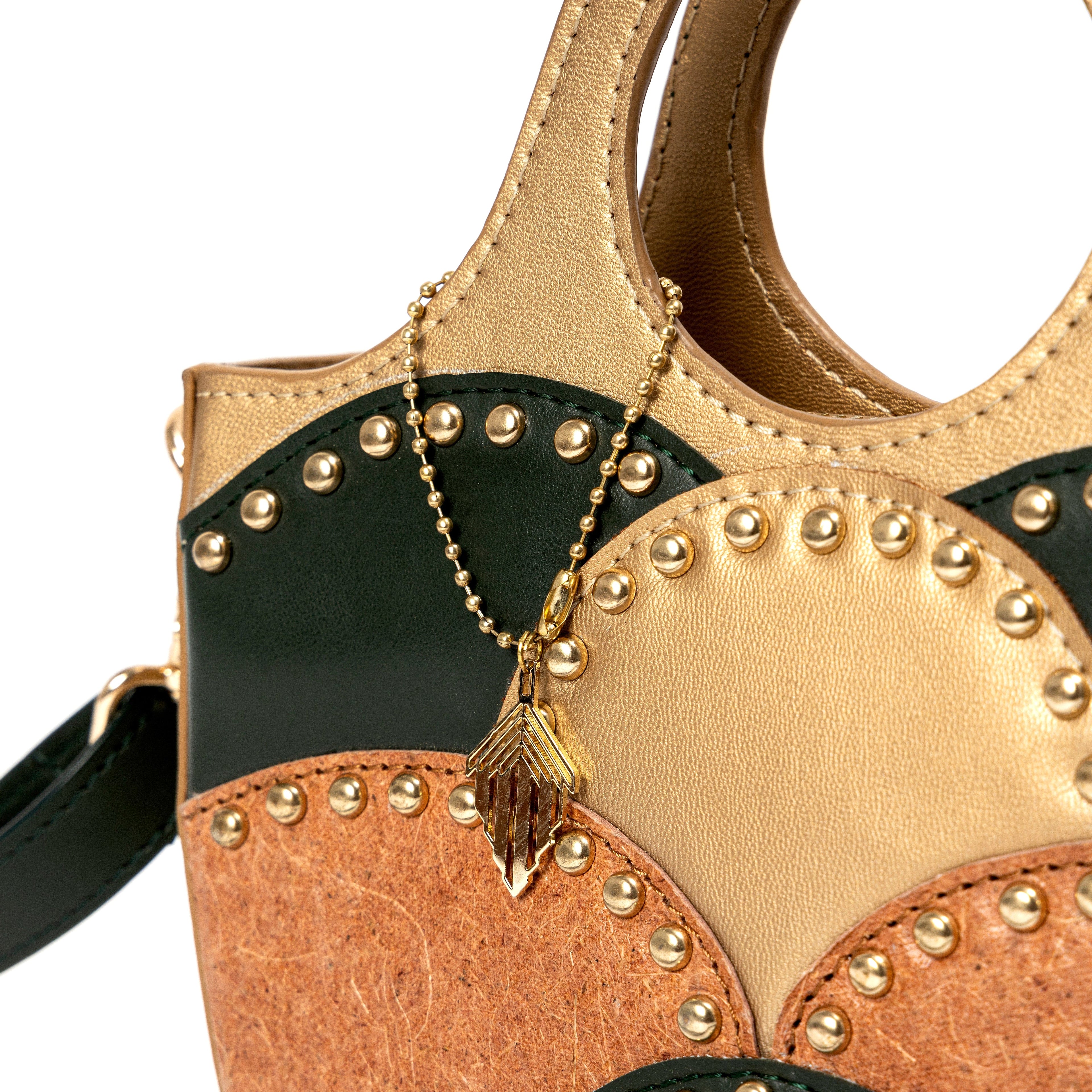 Savannah Vegan Leather Sling - Gold at Kamakhyaa by Green Hermitage. This item is A Walk in the Forest by Green Hermitage, Banana Leather, Green, Sling Bags, Under $50