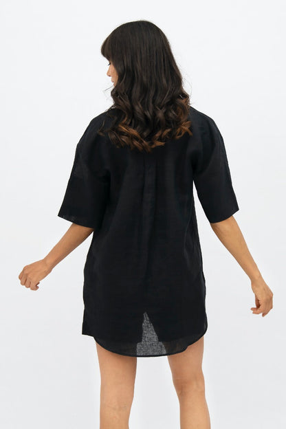 Seville  - Short Sleeves Shirt - Licorice