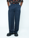 Shadow Pleat Pants at Kamakhyaa by Anushé Pirani. This item is Bloom After Dark by Anushe Pirani, Menswear, Midnight Blueprint, Pants, Under $50