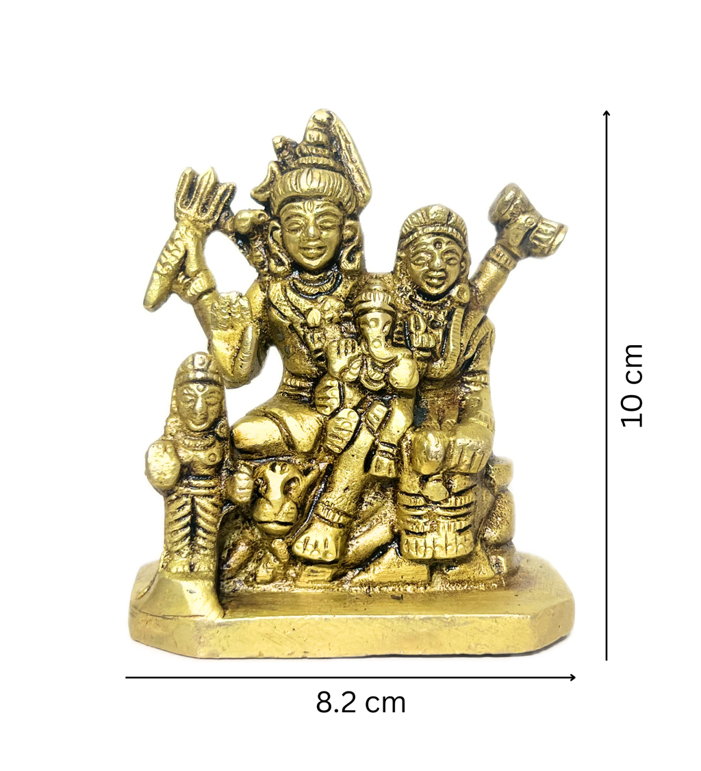 Shiv Parivar Idol Set 100% Pure Brass – Antique Finish at Kamakhyaa by Aetherea World. This item is God