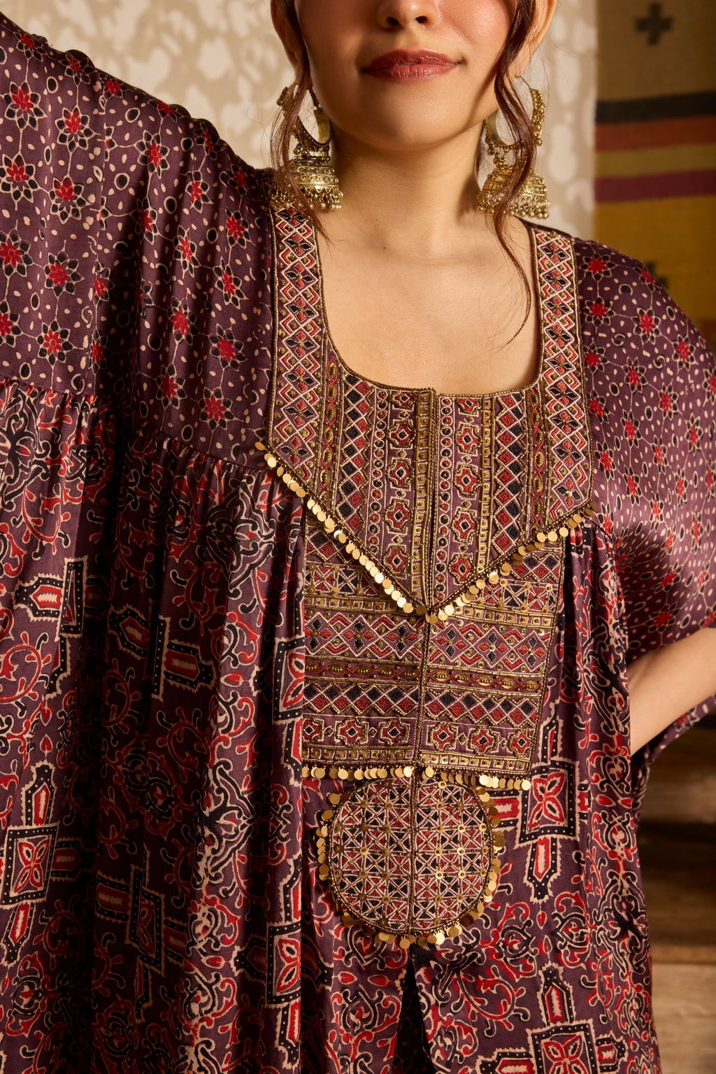 Short Kaftan Set at Kamakhyaa by Akashi Clothing. This item is Ajrakh by Akashi Clothing, Under $100