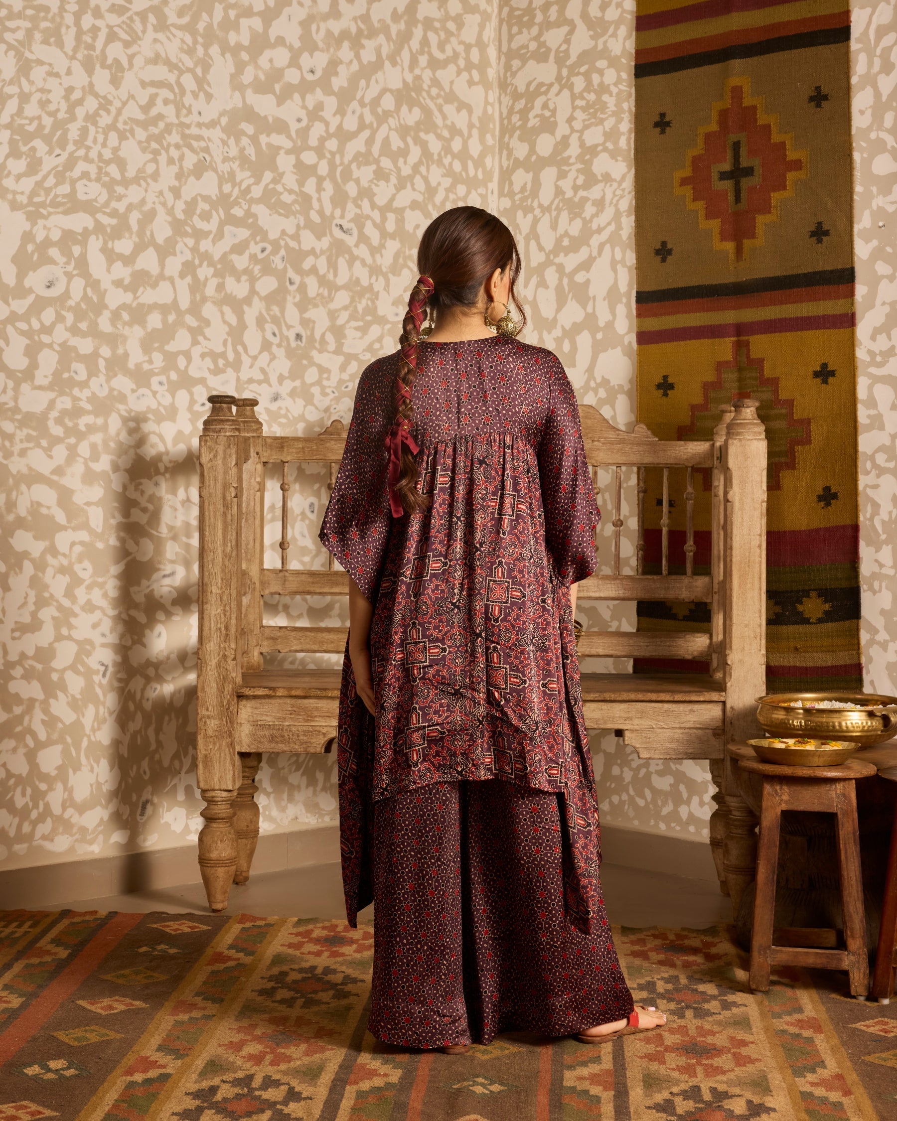 Short Kaftan Set at Kamakhyaa by Akashi Clothing. This item is Ajrakh by Akashi Clothing, Under $100