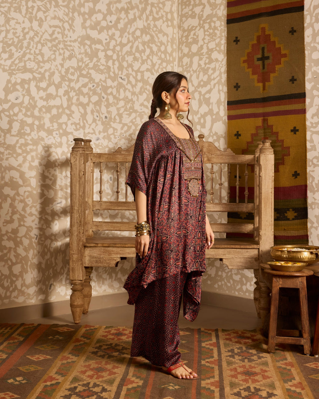 Short Kaftan Set at Kamakhyaa by Akashi Clothing. This item is Ajrakh by Akashi Clothing, Under $100