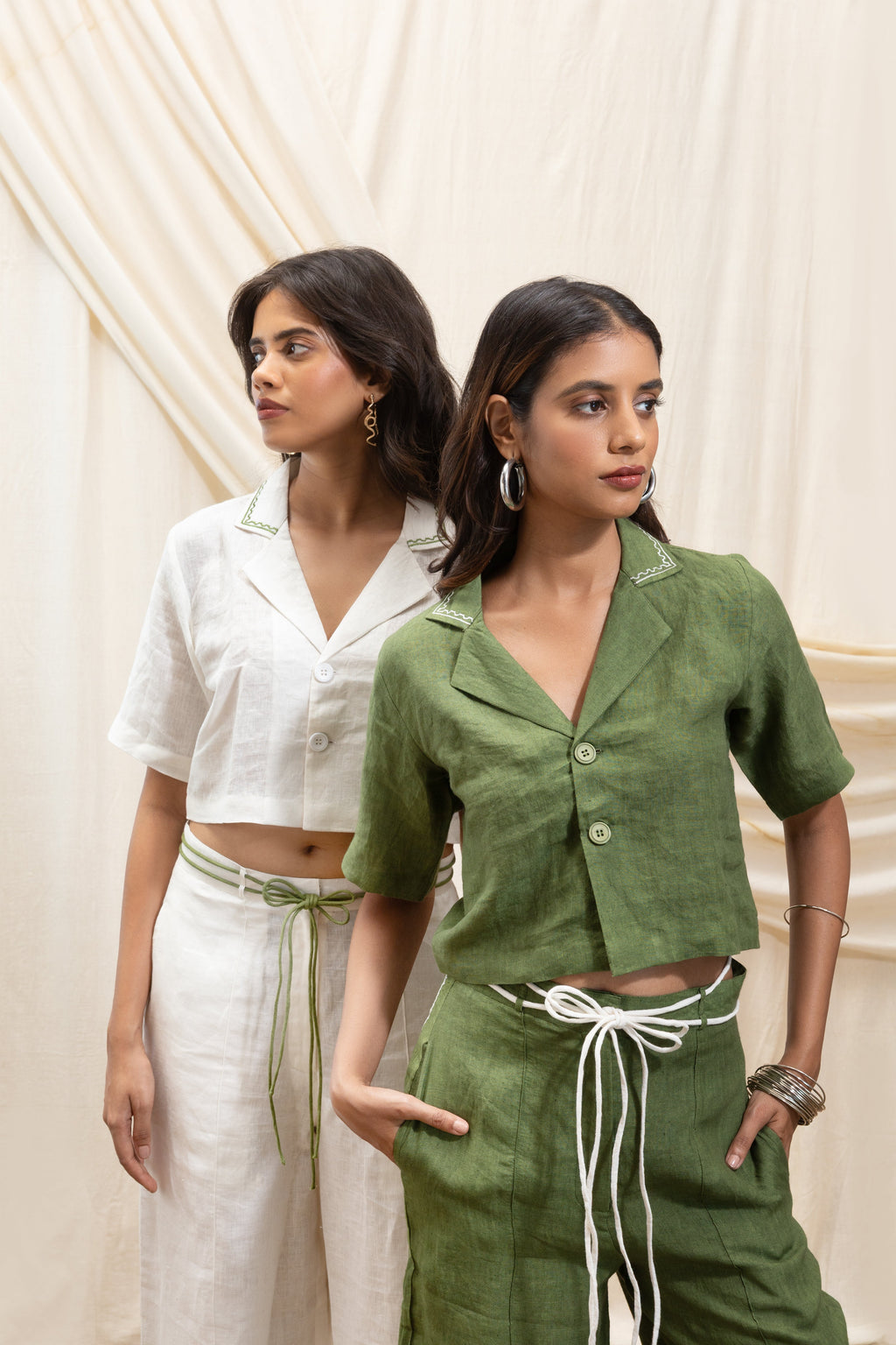 Short sleeves cropped blazer at Kamakhyaa by Akashi Clothing. This item is 100% Linen, Regular Fit, Solid Selfmade, Solids, The Stamp Edit By Akashi Clothing, Under $100