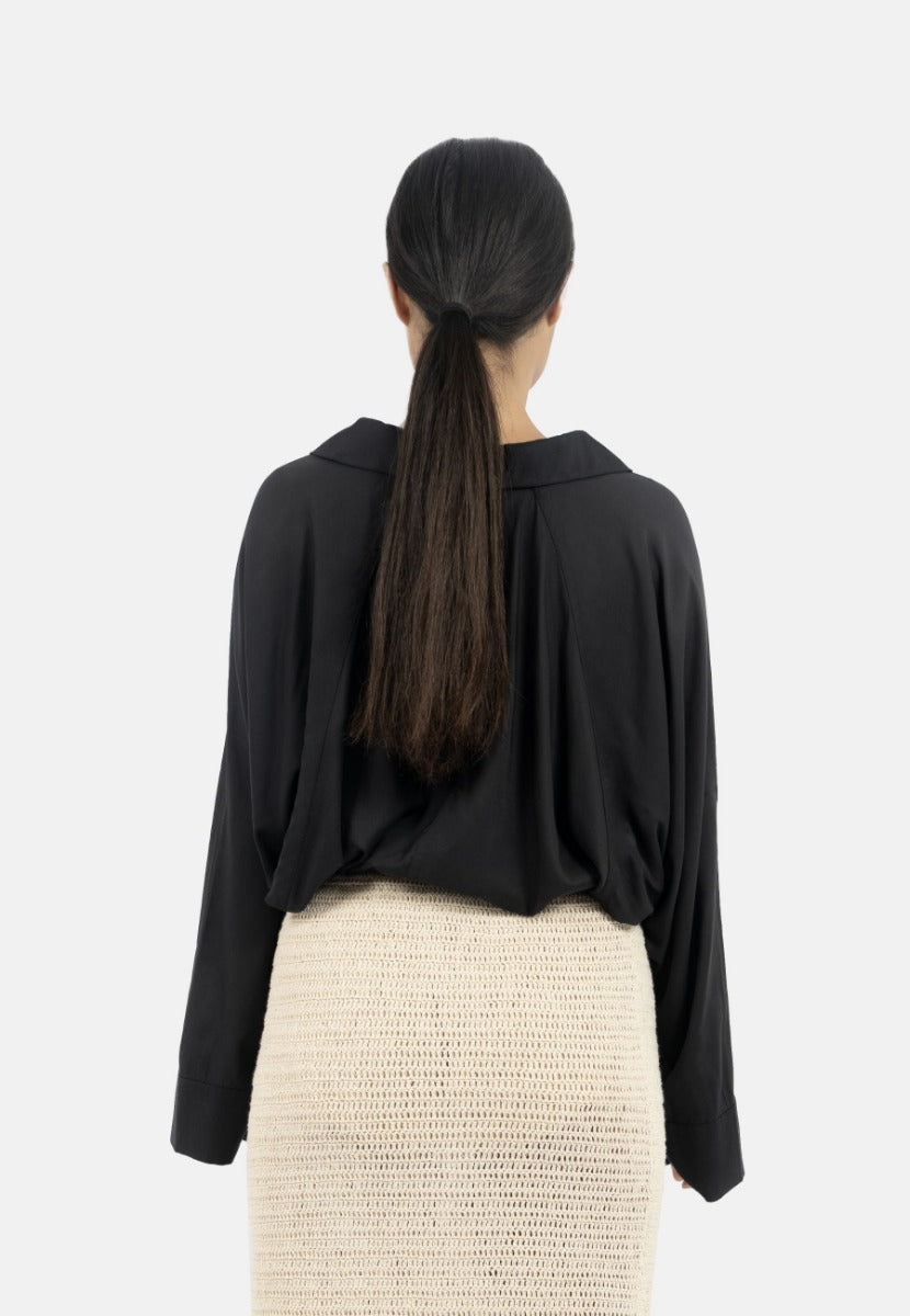 Siena Batwing Sleeve Shirt-Black at Kamakhyaa by 1 People. This item is 