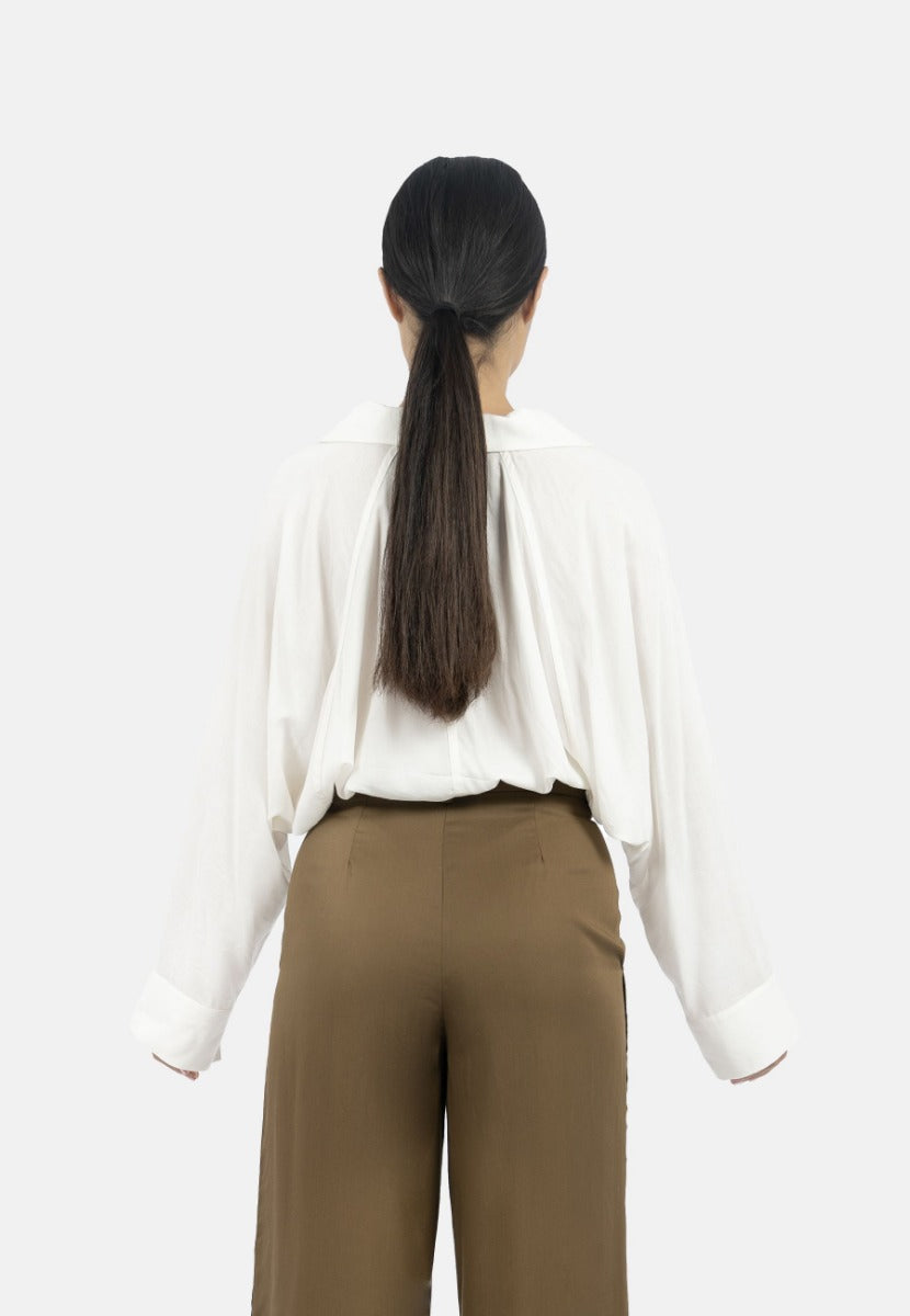 Siena Batwing Sleeve Shirt-Creme at Kamakhyaa by 1 People. This item is 