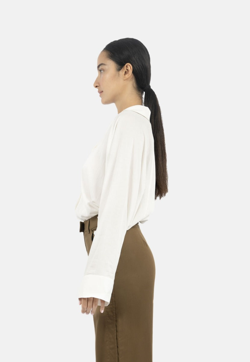 Siena Batwing Sleeve Shirt-Creme at Kamakhyaa by 1 People. This item is 