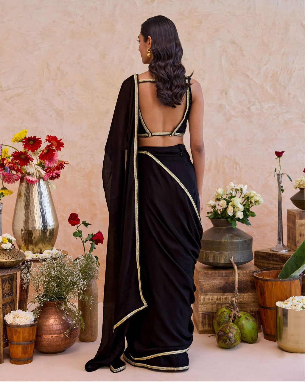 Siyahi Saree at kamakhyaa.com by Taro. This item is Saundh by Taro