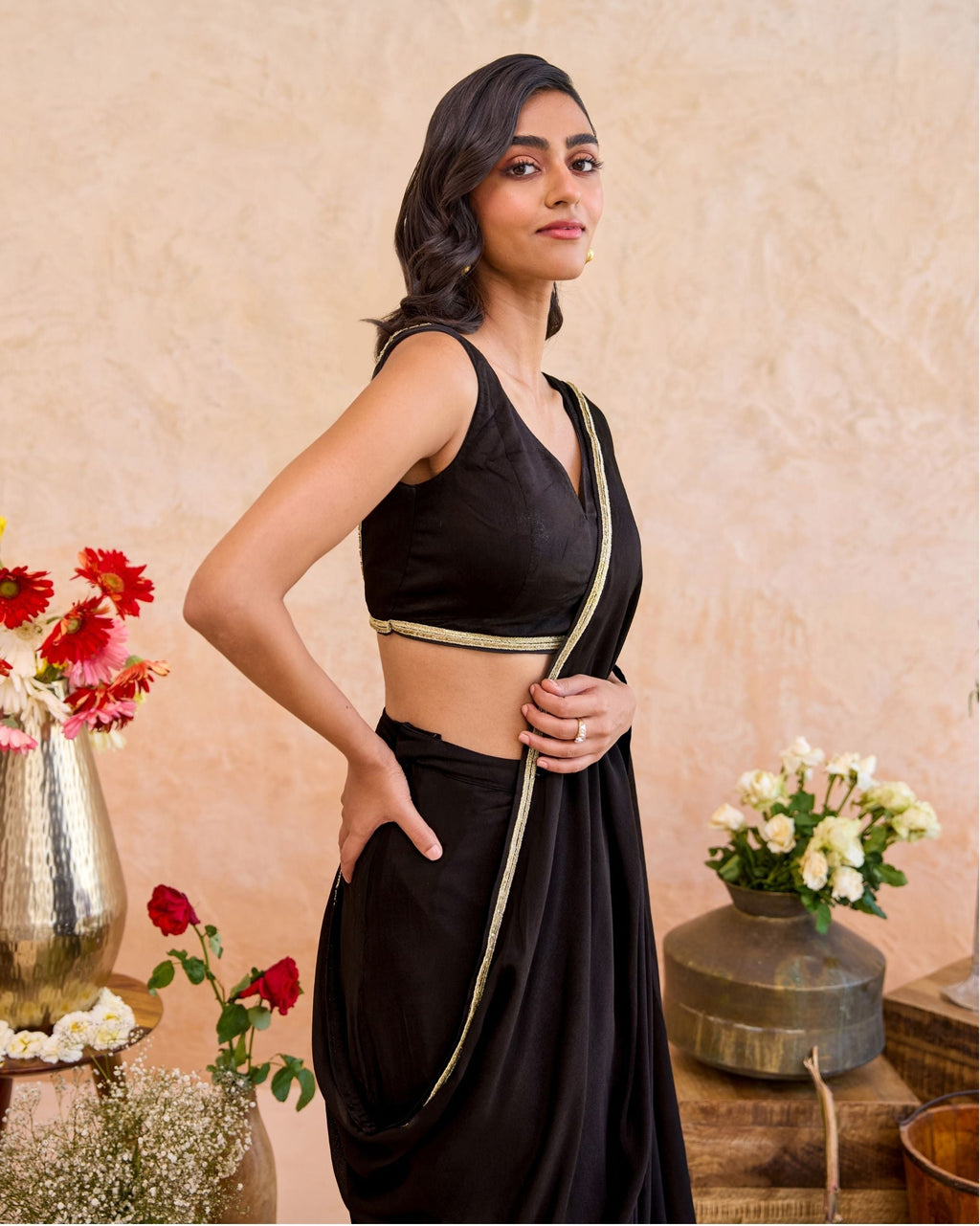 Siyahi Saree at kamakhyaa.com by Taro. This item is Saundh by Taro