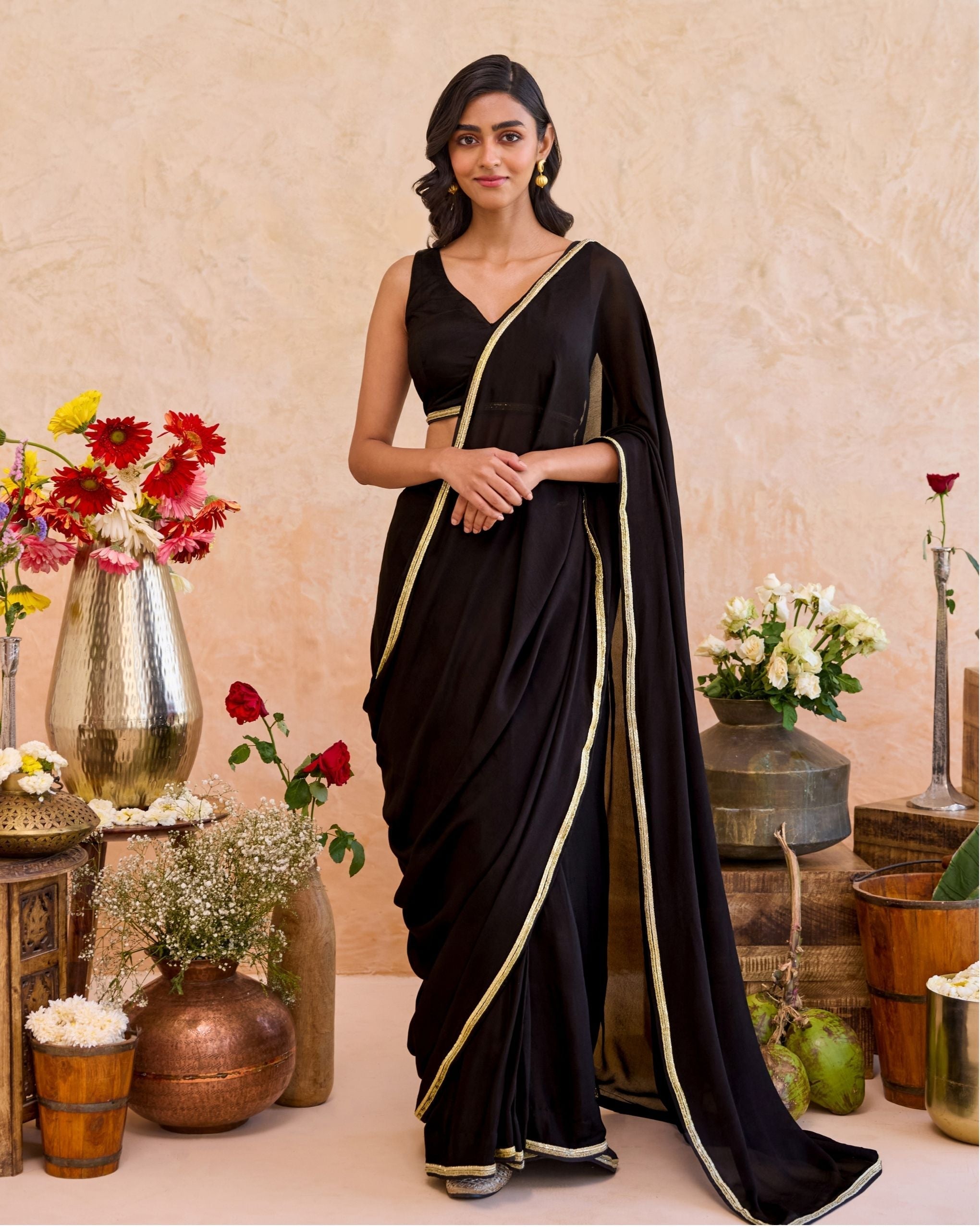 Siyahi Saree at kamakhyaa.com by Taro. This item is Saundh by Taro