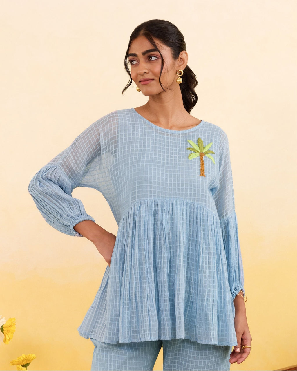 Sky Grid Top at Kamakhyaa by Taro. This item is Everyday Connection by Taro, Under $100