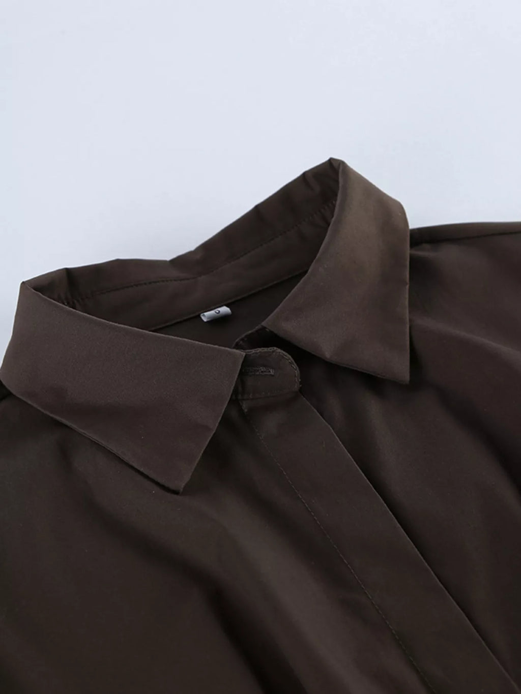 Slim-Fit Ruched Waist Shirt at kamakhyaa.com by Trendsi. This item is Helene, Ship From Overseas, Under $100