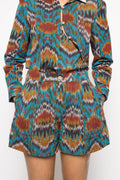Slouchy Pleated Shorts at Kamakhyaa by Anushé Pirani. This item is Fresh Ink by Anushe Pirani
