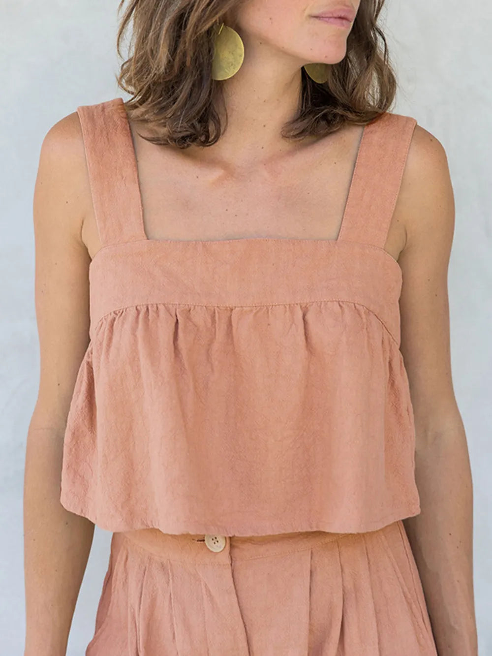 Square Neck Wide Strap Top and Pants Set at kamakhyaa.com by Trendsi. This item is H.H.J, Ship From Overseas, Under $100