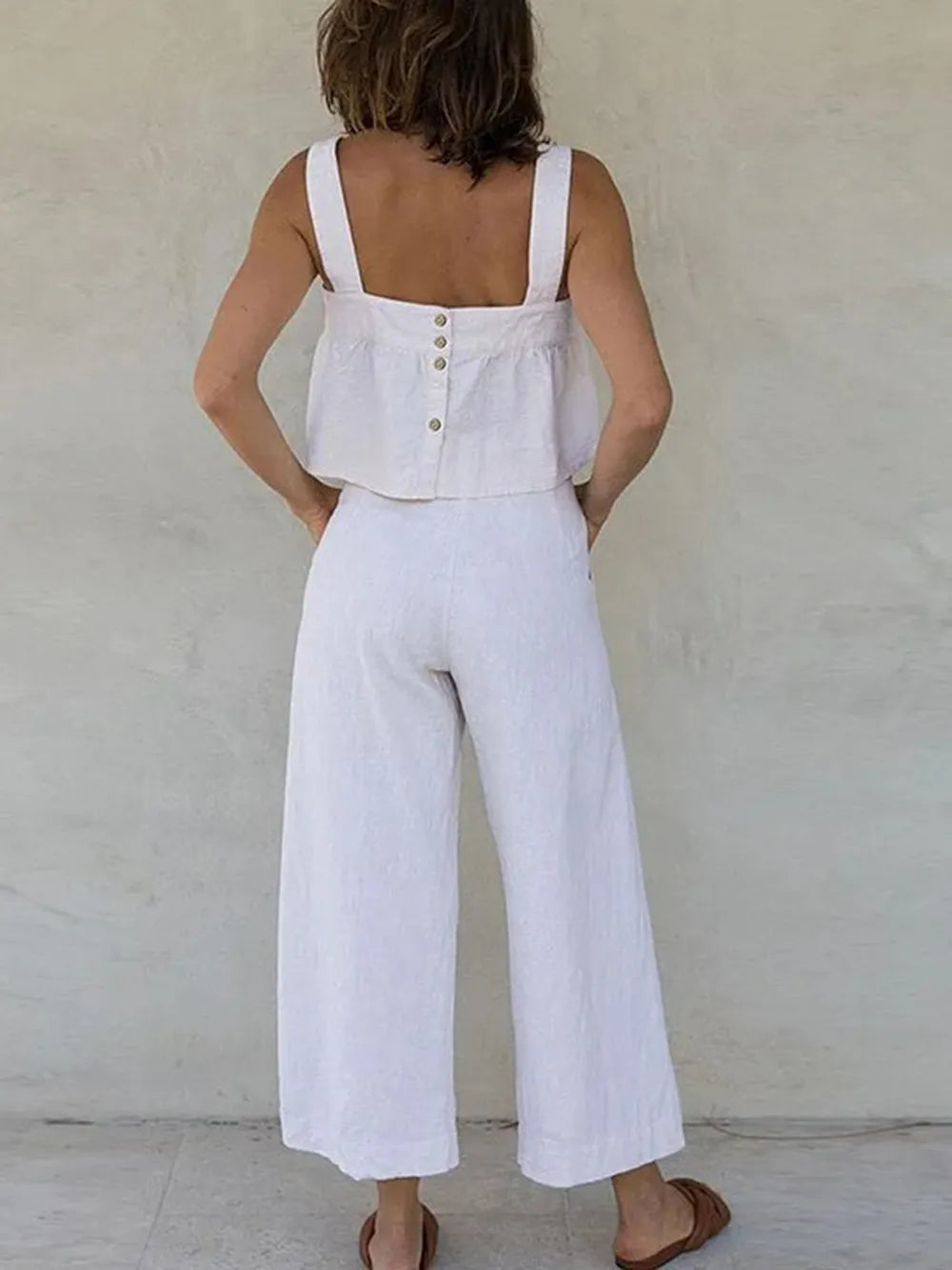 Square Neck Wide Strap Top and Pants Set at kamakhyaa.com by Trendsi. This item is H.H.J, Ship From Overseas, Under $100