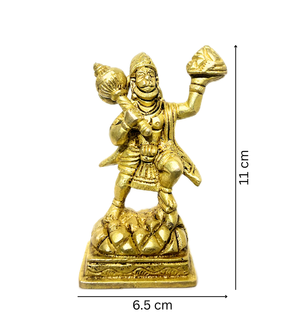 Standing Hanuman Idol – 100% Pure Brass at Kamakhyaa by Aetherea World. This item is God