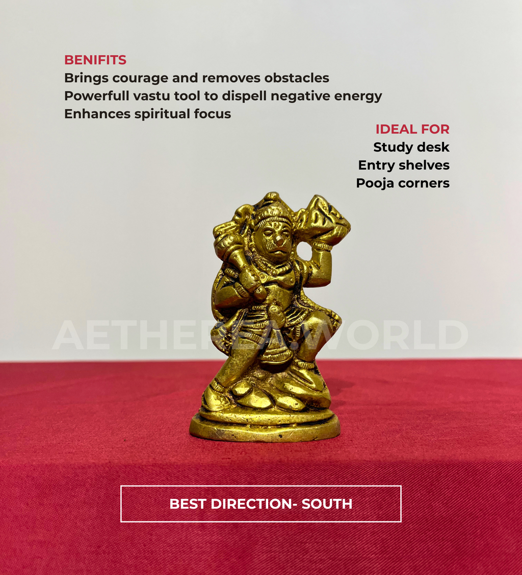 Standing Hanuman Idol Small– 100% Pure Brass at Kamakhyaa by Aetherea World. This item is God