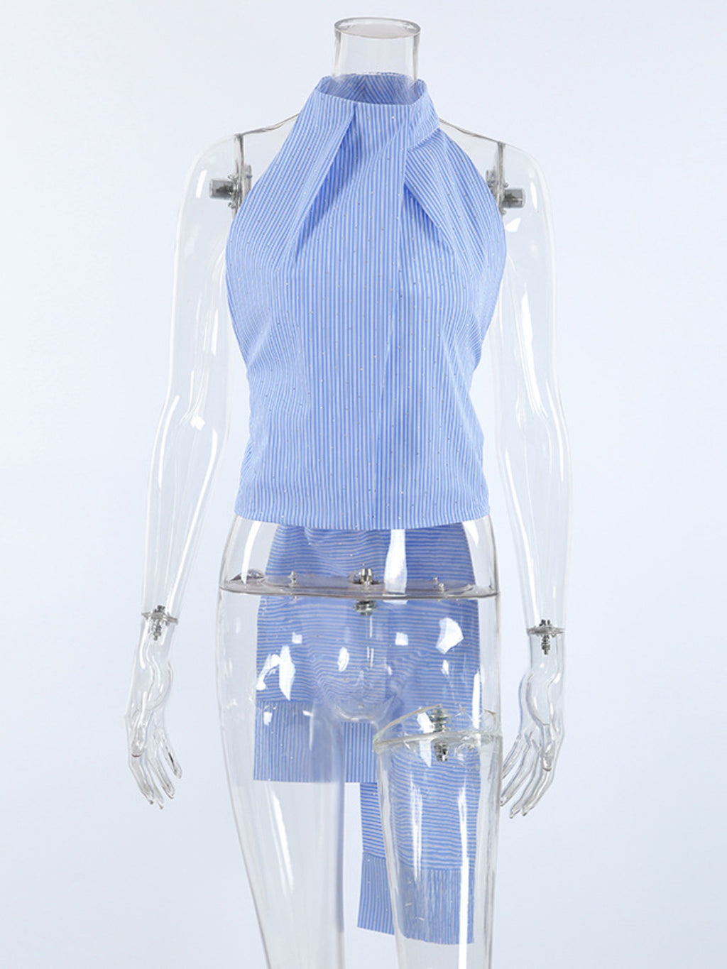 Striped Halter Neck Cami at kamakhyaa.com by Trendsi. This item is Chic Charm, Ship From Overseas, Under $100