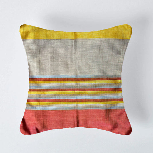 Stripes Cushion Cover Sets at Kamakhyaa by Aetherea. This item is Black, Brown, Cotton, Cushion covers, Deck Cushion, Embroidered, Grey, Made from Natural Materials, Multicolor, Piping, Red, Satin, Silk, Stripes, Upcycled